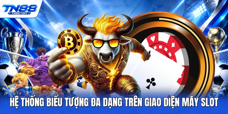 Hệ thống biểu tượng đa dạng trên giao diện máy slot